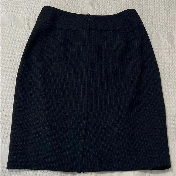 Escada Black Pinstripe Pencil Skirt
